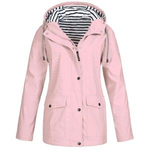 Wholesale winter rain jackets for sale - Group buy Women Jackets Winter Coat Jacket Women Solid Rain Jacket Outdoor Plus Waterproof Hooded Raincoat Windbreaker Lightweight242M