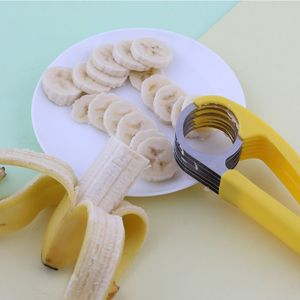 Wholesale cooking tools resale online - Stainless Steel Banana Cutter Fruit Vegetable Sausage Slicer Salad Sundaes Tools Cooking Tools Kitchen Accessories Gadgets