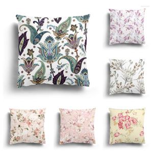 Pillow /Decorative Small Fresh Flower Series Pillows Customizable Patterns Living Room Sofa S Pillowcases Square Pillows/Decorative Cushio