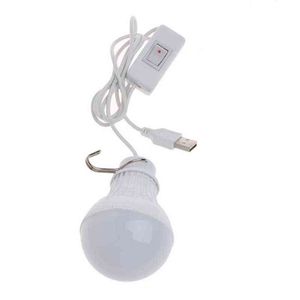 5W 10 LED Energy Saving USB Bulb Light Camping Home Night Lamp Hook Switch L15 H220428