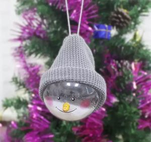 Stcck Pupazzo di neve Plastica Trasparente Palla Appesa Decorazione per feste Decorazioni per l'albero di Natale Ornamenti Bambola creativa Decorazioni per la casa Ciondolo C0817