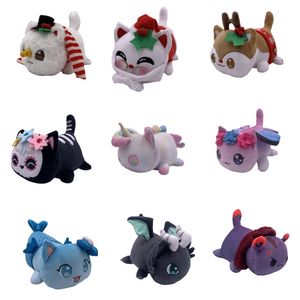 Meemeow Aphmau peluş meemeows yemek kedileri plushie Bunle ahpmau patates kızartması burger yastık peluş oyuncaklar kawaii sevimli peluş kediler bebek