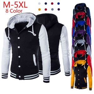 Erkek Hoodies Boy Beyzbol Ceket Erkekler Moda Tasarım Şarap Kırmızı Mens İnce Fit College Varsity Ceket Erkekler Marka Şık Veste Homme Y220803