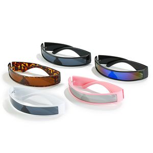 Stylowe okulary przeciwsłoneczne Pierścienie łukowe z paski nowatorskie fajne okulary przeciwsłoneczne