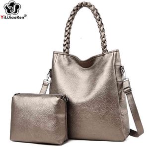 Zestawy na torebki na damskie wysokiej jakości skórzane ramię duża zdolność Crossbody Luksusowa marka Bags Messenger 2019