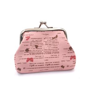 10pcs 코인 지갑 여성 폴리 에스테르 복고풍 잠자리 인쇄 HASP 짧은 지갑 믹스 색상