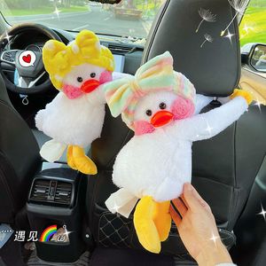 Car Tissue Box Pumping Seat Back Hanging Armrest Creative toon Cute Net Red Interior Supplies