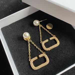 Fashion Pearl Gold Diamonds Earring Designer Hoop Earrings For Womens Mens Jewelry Luxury Love Couple Ear Studs CSG2309153