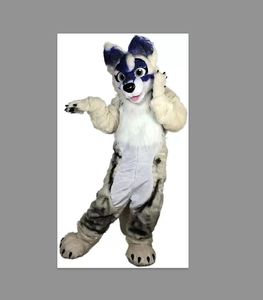 Husky Dog Fox Furry Cartoon Mascot Handgjorda Anime Tema Karaktär Jul Carnival Party Fancy Kostymer