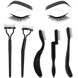 Eyelash Curler 1/3pcs Comb Folding Lash Separator Mascara Applicator Curl Eyebrow Brush Kit Metal Teeth Teeth Beauty Cosmetic Tools Harv22