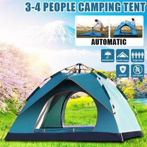 34 Person Waterproof Camping Tent Fully Automatic PopUp Quick Shelter Outdoor Travel Hiking Portable Tent Instant Set up Tent 220530