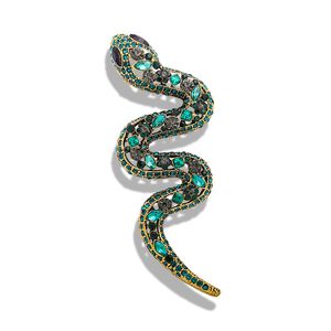 Spille a forma di serpente con diamanti in cristallo per uomo donna cappotti retrò abiti corpetto accessori fidanzamento sposa spilla spille regalo gioielli