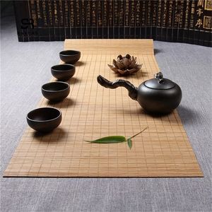 Bamboo Table Runner Placemat Luxury Retro Tea Mats Pad Ceiling Home Cafe Restaurant Decoration Custom Size 220617