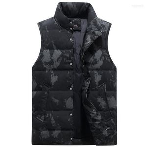 Men's Vests 7 Color Large Size Winter Down Vest Men Body Warmer Thickened Autumn Sleeveless Jackets Male Casual Work Waistcoat Plus 4XL Stra