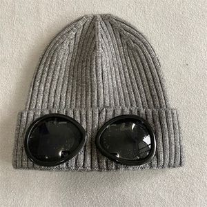 fashion winter hat Two GOGGLE Beanie Caps Men Women Designer Wool Knitted Glasses Cap Outdoor Sports Hats Uniesex Beanies