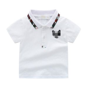 Novo verão lapela de manga curta meninos camisetas 2022 Moda de algodão Camiseta de alta qualidade Camiseta infantil casual