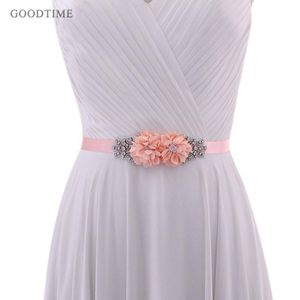 Cintura di moda per cinture da sposa per donne da sposa Accessori per cintura intrecciata con fiore di strass Lady Party Dress Up