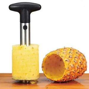 Nya Fruktverktyg Rostfritt Stål Ananas Peeler Cutter Slicer Corer Peel Core Kniv Gadget Köksartiklar