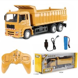 Rc Muldenkipper Fahrzeug Spielzeug für Kinder Jungen Weihnachten Geburtstagsgeschenke Gelbe Farbe Transporter Engineering Modell Strandspielzeug 220524