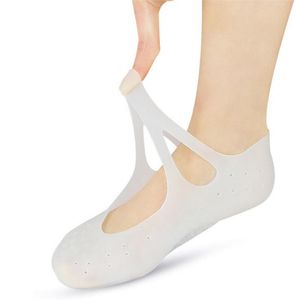 2 Pcs Silicone Insole Gel Sock Foot Care Heel Protector Pain Relief Crack Prevention Moisturize Massager Shoe Cushion Soles Pads