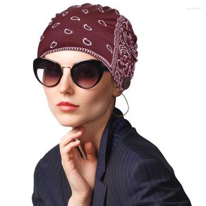 Beanie/Totenkopfkappen, mehrfarbige Bouffant-Beanie für Damen, Chemo-Kappe, Stirnband, Turban, Totenkopf-Mütze mit Ohrschlaufenhalter, Knopf, Hijab-Mütze, Davi22