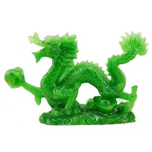 Decorative Objects & Figurines Lucky Chinese Dragon Figurine Statue Ornaments Feng Shui Craft For Luck And Success Decoration Home Geomancy