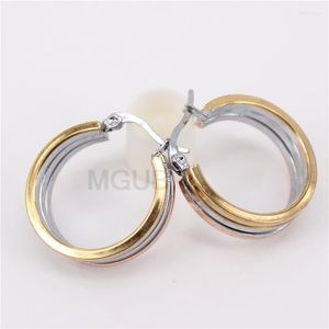 Hoop & Huggie Diameter 25mm Stainless Steel Fashion Wear Women's Jewelry Earrings Video Real Wholesale LH1071Hoop