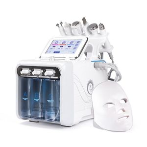 2022 New 7 in 1 Hydrogen Oxygen Small Bubble RF Beauty Machine Face Lifting Dermabrasion Device Skin Scrubber Facial Spa led mask