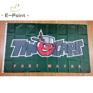 MiLB Fort Wayne TinCaps Bandeira 3*5ft (90cm*150cm) Poliéster Banner decoração voando casa jardim Presentes festivos