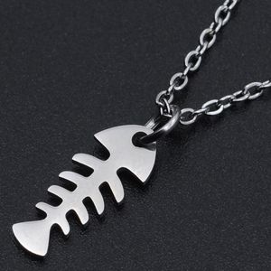 Pendant Necklaces Fish Bone Titanium Steel Necklace Female Selling Animal Small Stainless For WomenPendant
