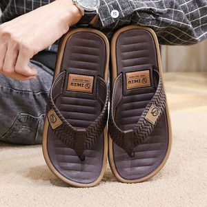 Summer Men's Slippers Luxury Design Flip-Flops Outdoor Beach Sandals Flat Drag Fashion Home Shoes Factory Direct Sale