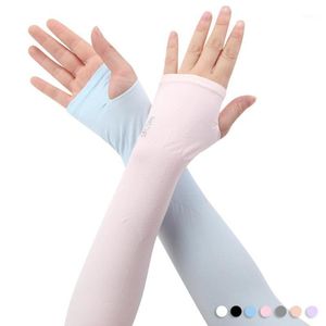 Elbow & Knee Pads 1 Pair Arm Sleeve Men Women Summer Sunscreen Anti-UV Cooling For Cycling Sports