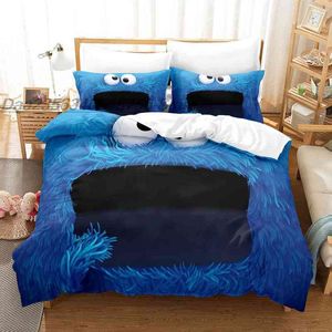 Monster Cake Bedding Set Singolo Twin Full Queen King Size Letto Aldult Kid Camera da letto Copripiumino 3d Stampa Anime Lenzuolo Set