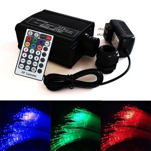 새로운 16W RGBW LED 광섬유 별 천장 조명 키트 300pcs 2m 0.75mm 광학 섬유 28key RF Remote