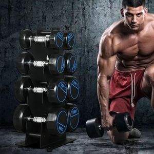 Durable Dumbbell Rack Sport Utrustning Handvikt Förvaring Hållare Office 4 Lager Tower Stand Space Saving Home Gym Organizer Tillbehör