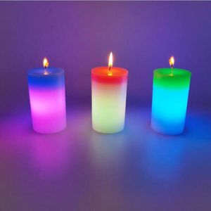 أضواء ليلية من النوع شمعة 7 ألوان لون الإضاءة المنزل شموع لخلق الزفاف في الجو العطري والهدايا لوازم الليل