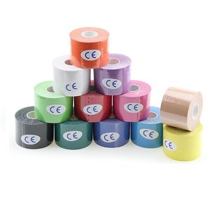Muscle Tape Elbow and Knee Pads Bandage Sports Kinesiology Tape Roll Cotton Elastic Adhesive Strain Injury Sticker Kinesiologe
