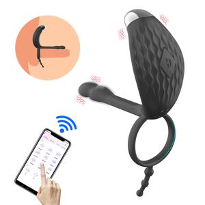 Stimulator Cock Ring Vibrator Erwachsene Produkte App Control Clit Butt Anal Plug Penis Ringe sexy Spielzeug für Paare Männer Frauen