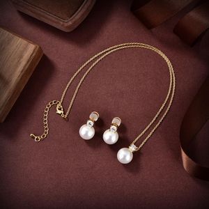 Zincirler Yüksek kaliteli ünlü lüks mücevher klasik klasik inci elmas kakma kolye kadınlar için yıldönümü hediyeleri zarif mizaç.