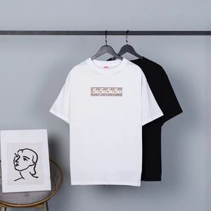22 Tasarımcı Gelgit Tişörtleri Göğüs Mektubu Lamine Baskı Kısa Kollu Yüksek Sokak Gevşek Büyük Boy Günlük Tişört Saf Pamuk Üstleri Erkekler ve Kadınlar S-2XL