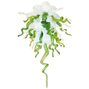 Green White Blown Glass Pendant Lamp Home Decoration Modern Murano Glass Chandeliers LED 24 Inches