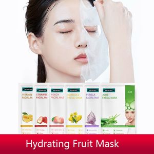 Hautpflege-Fruchtmaske, VC, Aloe Vera, feuchtigkeitsspendende Ölkontrollmasken, feuchtigkeitsspendende, straffende Seidenmaske mit Meeresalgen