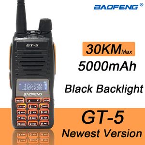 2021 BF GT-5 10W Baofeng Walkie Talkie Long Range 10 KM Zwei-Wege-Amateurfunk Dual PTT HF-Transceiver Tragbare Radios Upgrade Neu