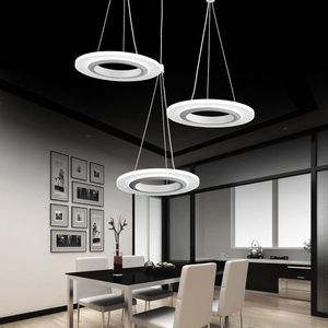 Lâmpadas pendentes Modern Led Restaurant Droplight Three Bedroom Light Circle Cafe Bar Lamp contratou El e LanternSpiding