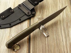 Benchmade 539GY Anonimus Fixed Blade Knife 5in CPM CruWear Tungsten Gray Drop Point OD Green G10 Handles