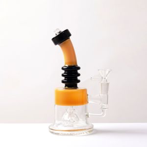 glass bong bongs ash catcher bubbler Smoking Accessories Hookahs 8-inch high dragon claw two-color hookah pipe classic hookah bag for oil drilling 14mm mouth