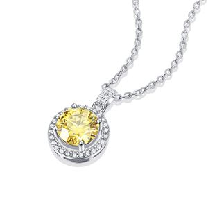 REAL 3 CT D Färg Moissanite Bridal Pendant Necklace 100% 925 Sterling Silver Wedding Party Fine Jewelry Gift Wholesale