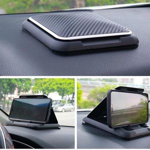 Car Organizer Dashboard Phone Holder Center Console Gps Navigation Smart Carbon Fiber Pattern Goods