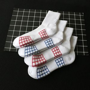 Men's Socks Thickened Towel Bottom Plaid Harajuku Mid-tube European And American Tide Brand Street Skateboard Men's Sports Basketball So