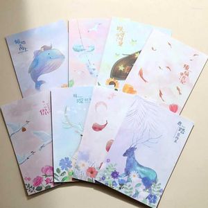 Gift Wrap Dream Back To Wonderland Set 3 Envelopes 6 Letters Writing Wedding Invitation School Office Supplies Confession Letter PaperGift